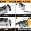 Eight steps showing how to use and care for a cordless handheld vacuum cleaner.