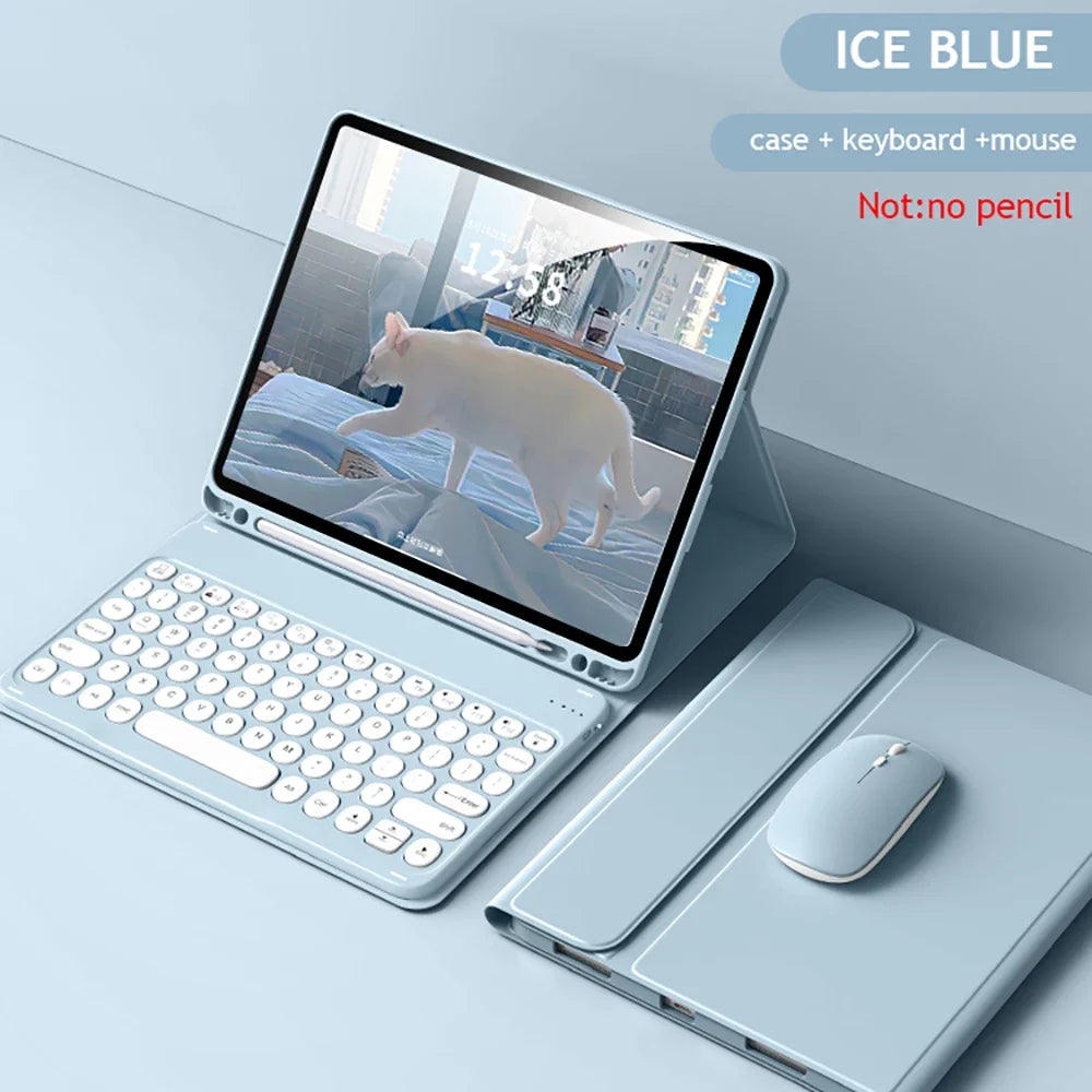 iPad Keyboard Case with Bluetooth Mouse