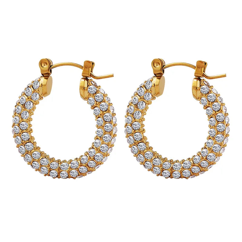 Ensemble de bijoux en chaîne torsadée avec cristaux