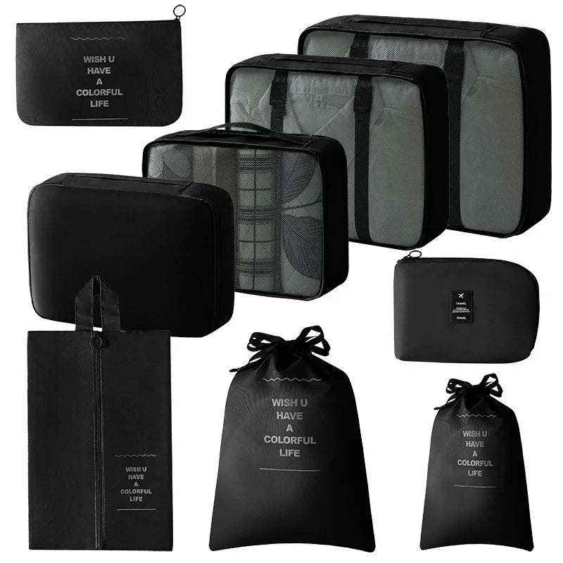 Mesh Travel Organizer Set with Shoe Bag