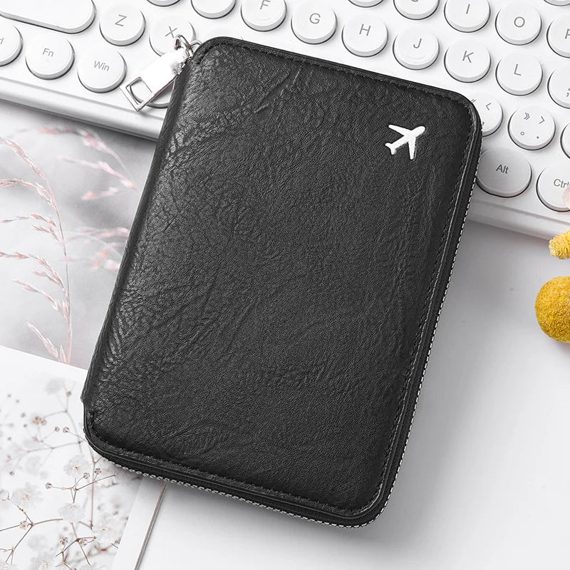 RFID Blocking Travel Passport Holder and Document Organizer