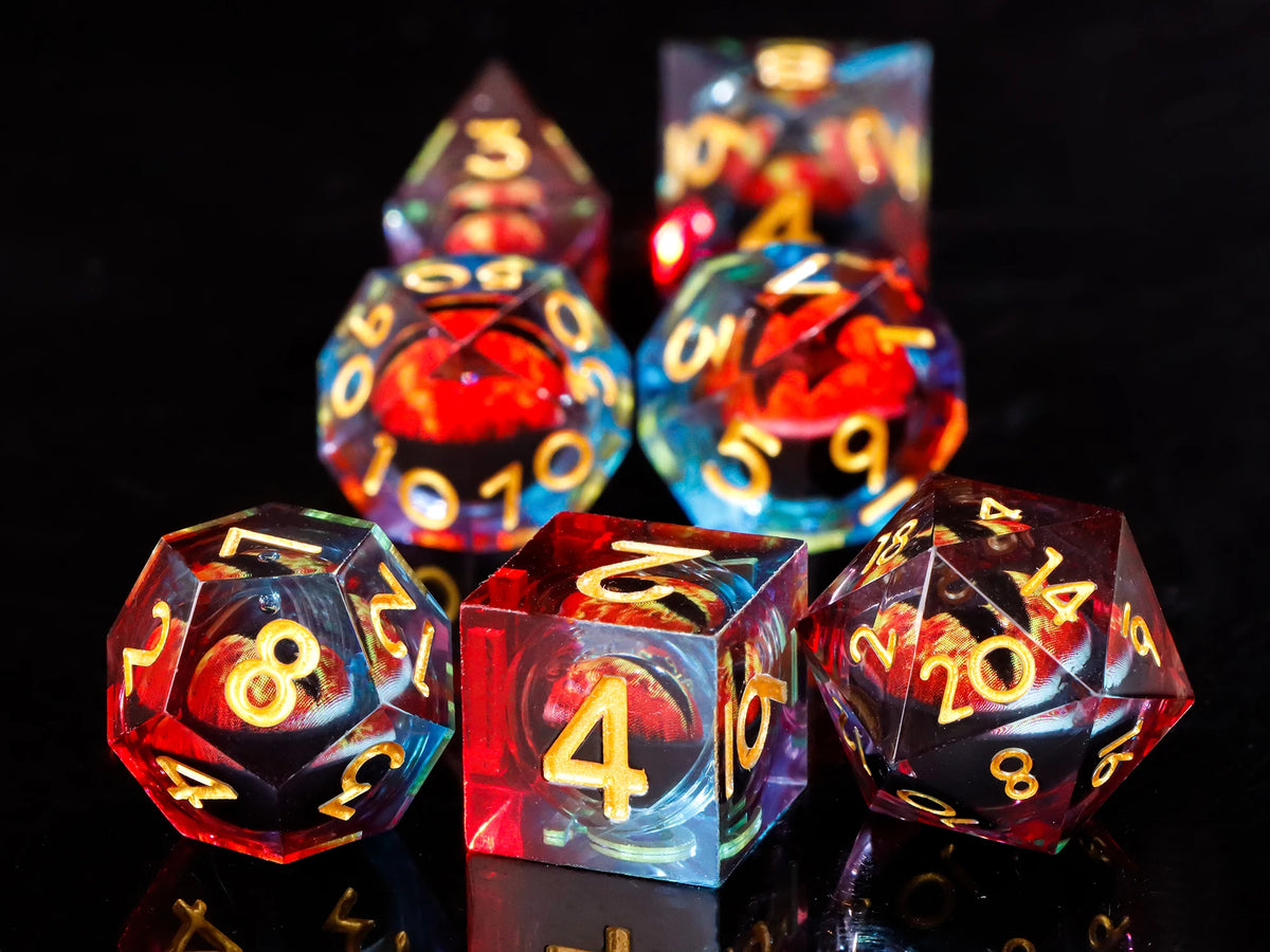 Beholder's Eye Sharp Edge Resin Dice Set for D&D