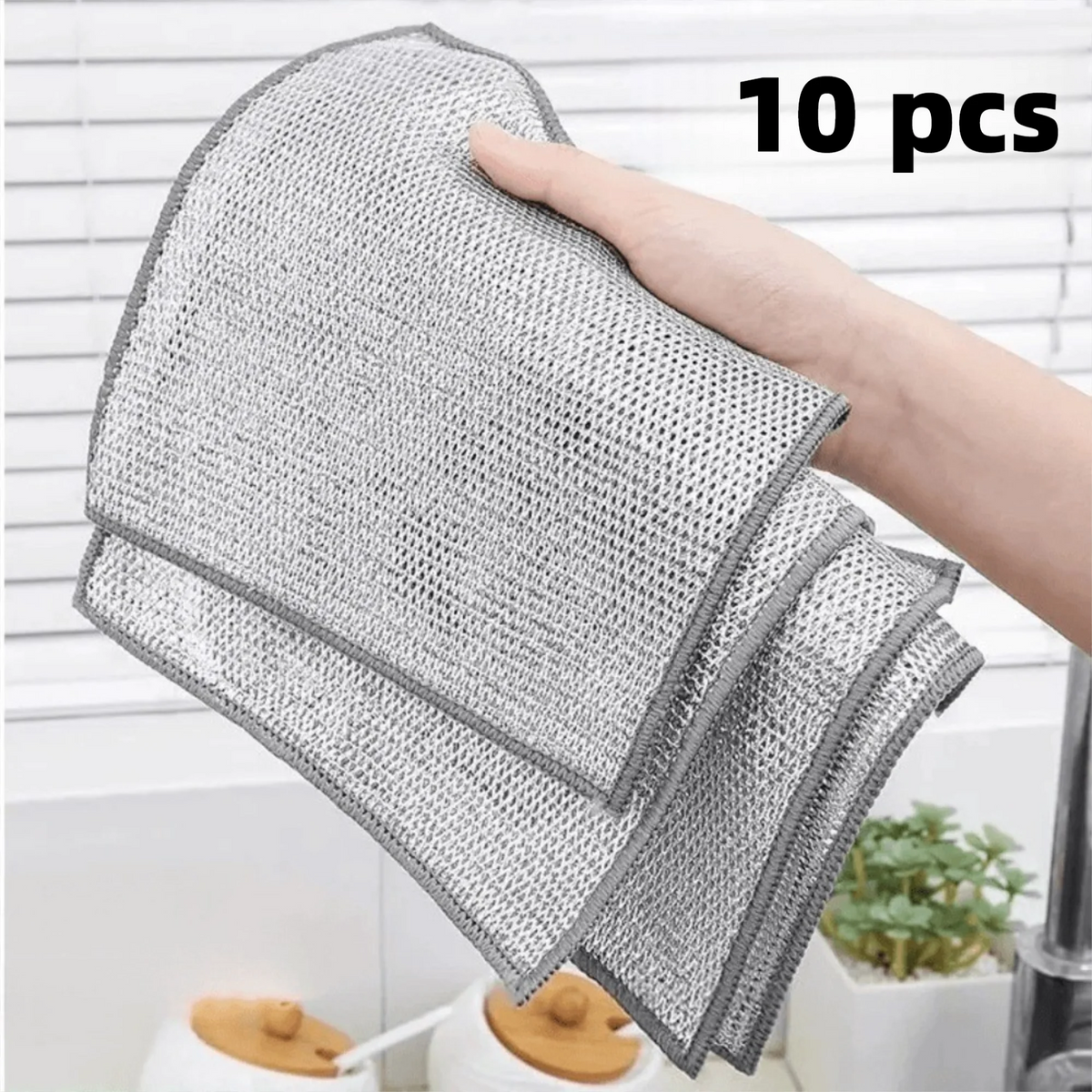 Double-Sided Steel Wire Cleaning Cloths for Kitchen