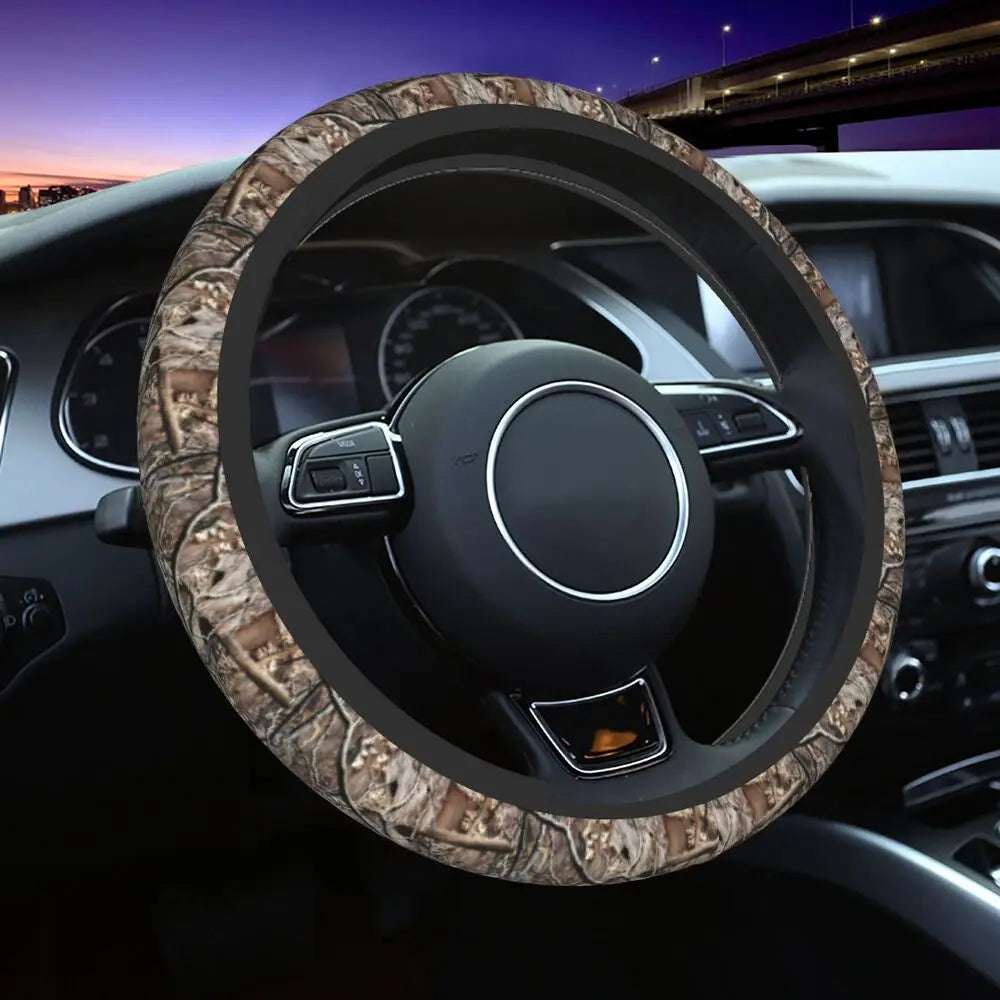 Tree Camouflage Elastic Steering Wheel Cover