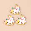 Enamel Rainbow Horse Charms for DIY Jewelry Making