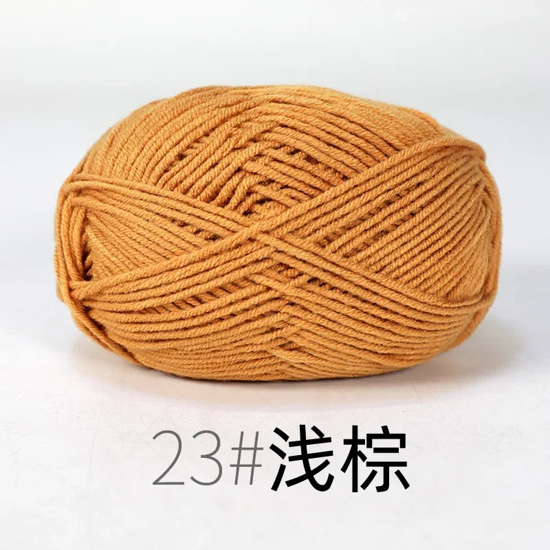 4-Ply Soft Cotton Blend Yarn for Knitting and Crochet