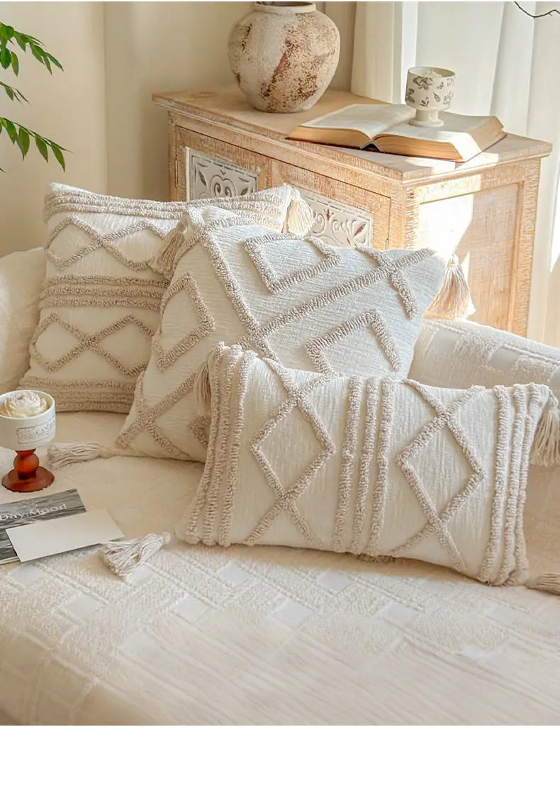 Bohemian Woven Throw Pillow Cover