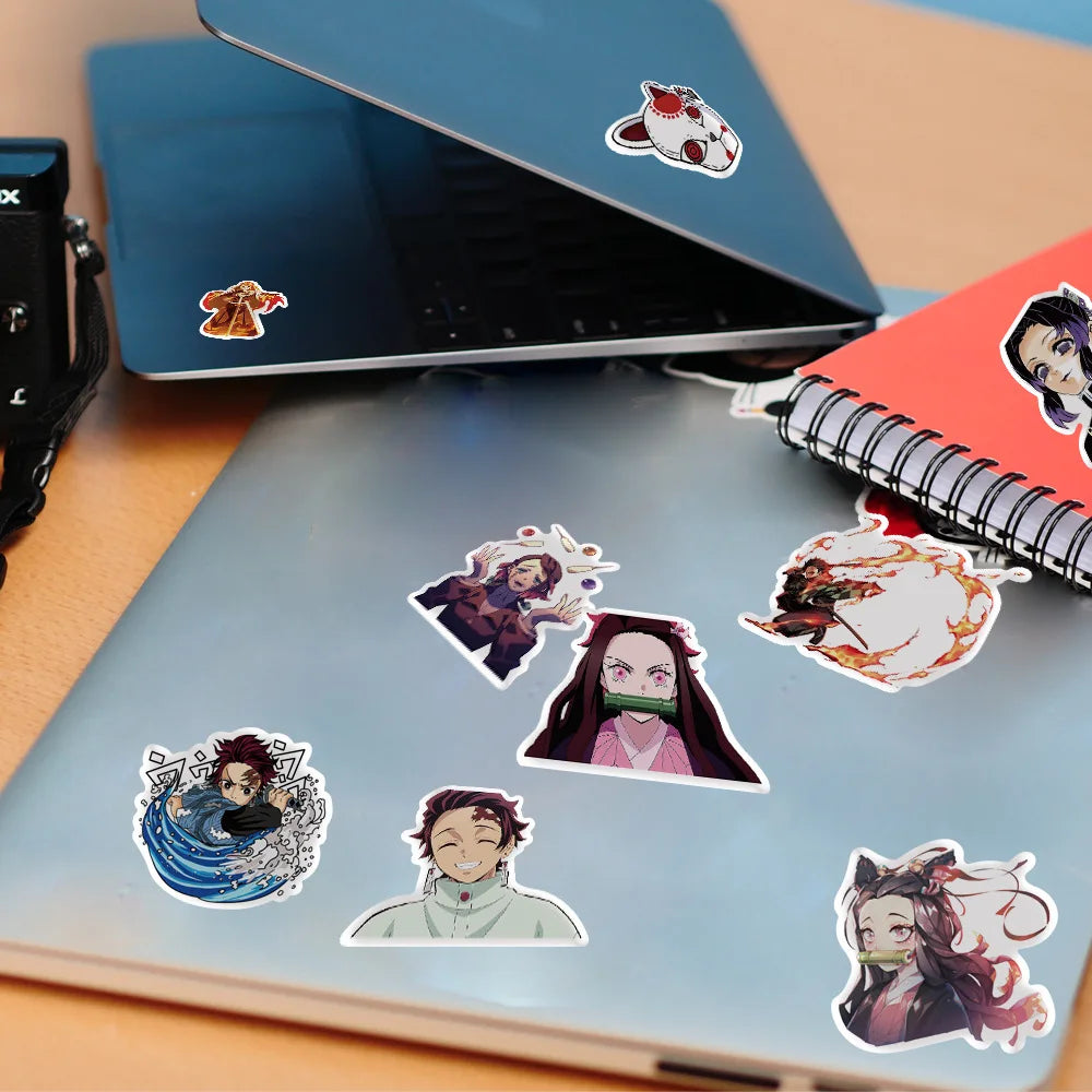 Demon Slayer Anime Sticker Pack for Laptops, Suitcases & More