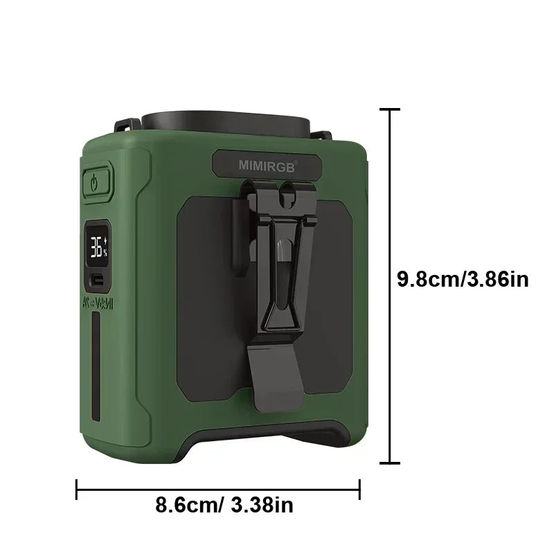 Portable Waist Fan with 10,000mAh Power Bank