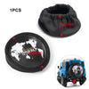 A set of three 1/10 scale RC crawler decorations including a shovel, fire extinguisher, and oil drum.