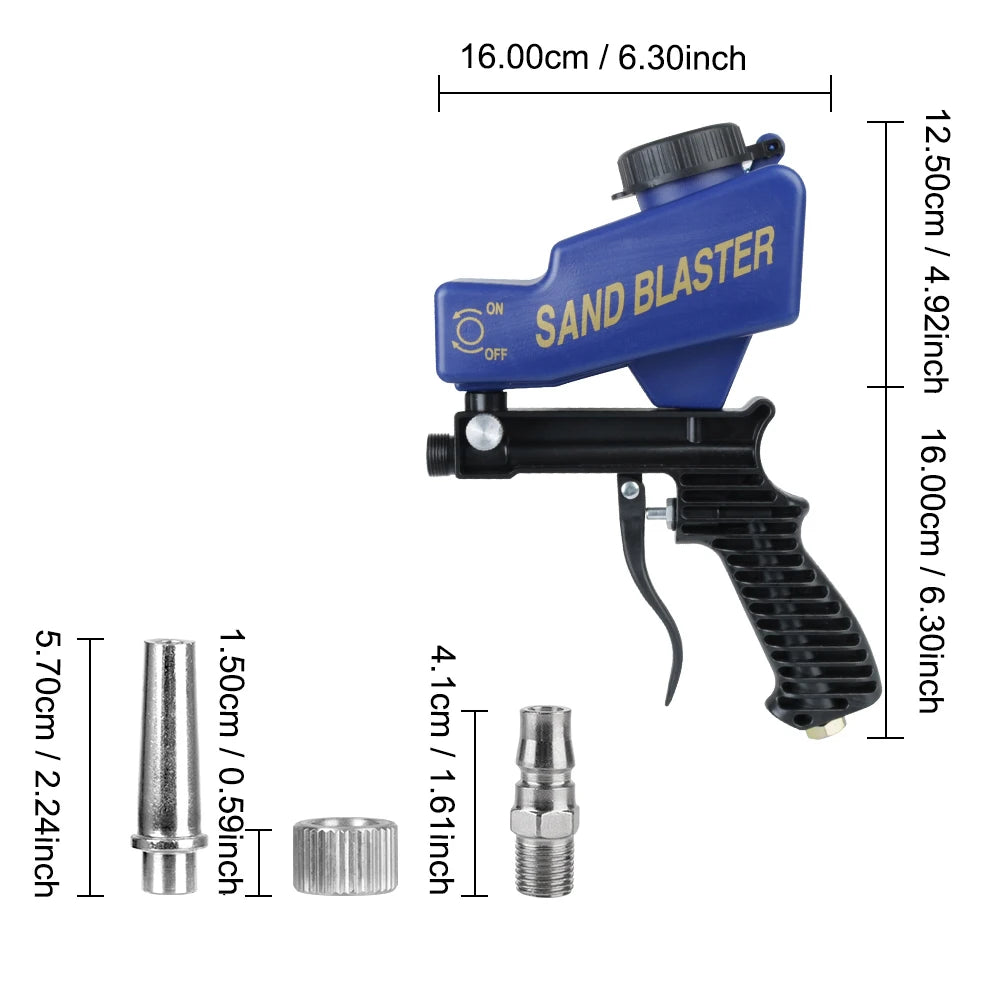 Pneumatic Gravity Sandblasting Gun