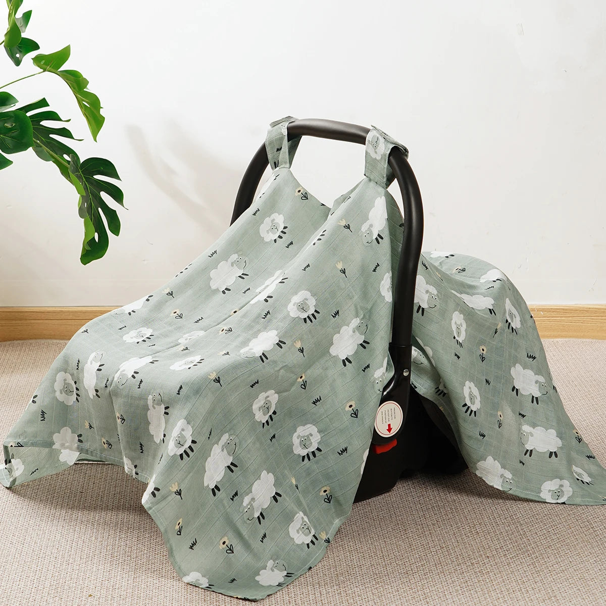 Breathable Baby Car Seat Cover & Sunshade Canopy
