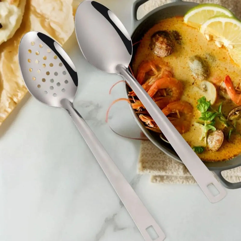 Juego de Cucharas para Sopa de Acero Inoxidable - 6 Piezas