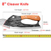 Wooden-Handle Stainless Steel Kitchen Cleaver
