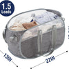 Collapsible Laundry Hamper with Reinforced Handles