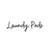 A handwritten style text displaying the words Laundry Pods.