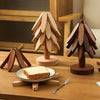 Foldable Wooden Trivet Set with Heat-Resistant Design