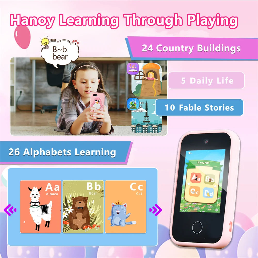Kids Touchscreen Learning Phone with Games and Music
