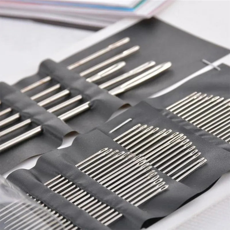 Stainless Steel Big Eye Sewing Needle Set (55 Pieces)