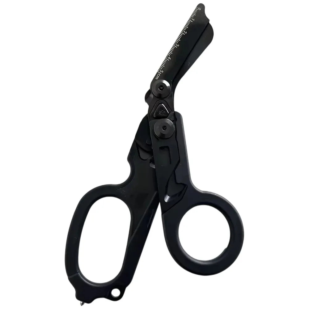 6-in-1 Foldable Emergency Rescue Scissors with Safety Hammer