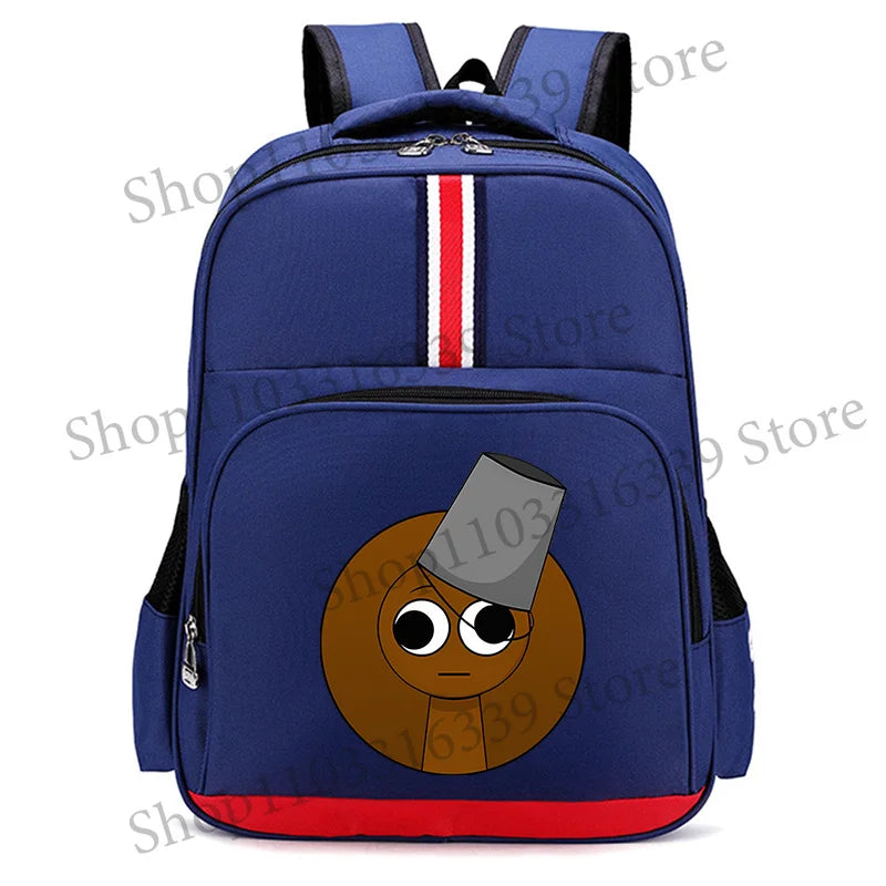 Sprunki Cartoon Backpack – Large Capacity Rucksack for Teens and Adults