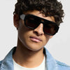 Retro Square Leopard Print Sunglasses for Women