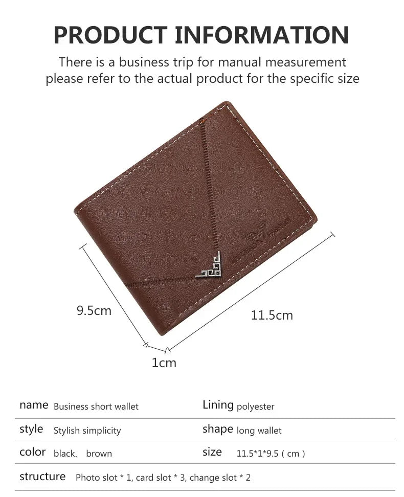 Slim RFID-Blocking Leather Bifold Wallet with Cash Clip