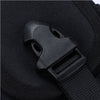 Black multilayer card slot phone pouch with a belt loop feature shown on a black fabric background.