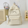Embroidered Bow Nylon Backpack for Girls – Lightweight & Spacious