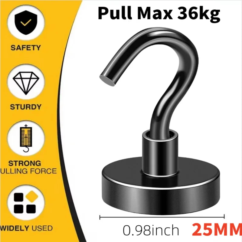 Heavy-Duty Magnetic Hooks for Home & Office Organization