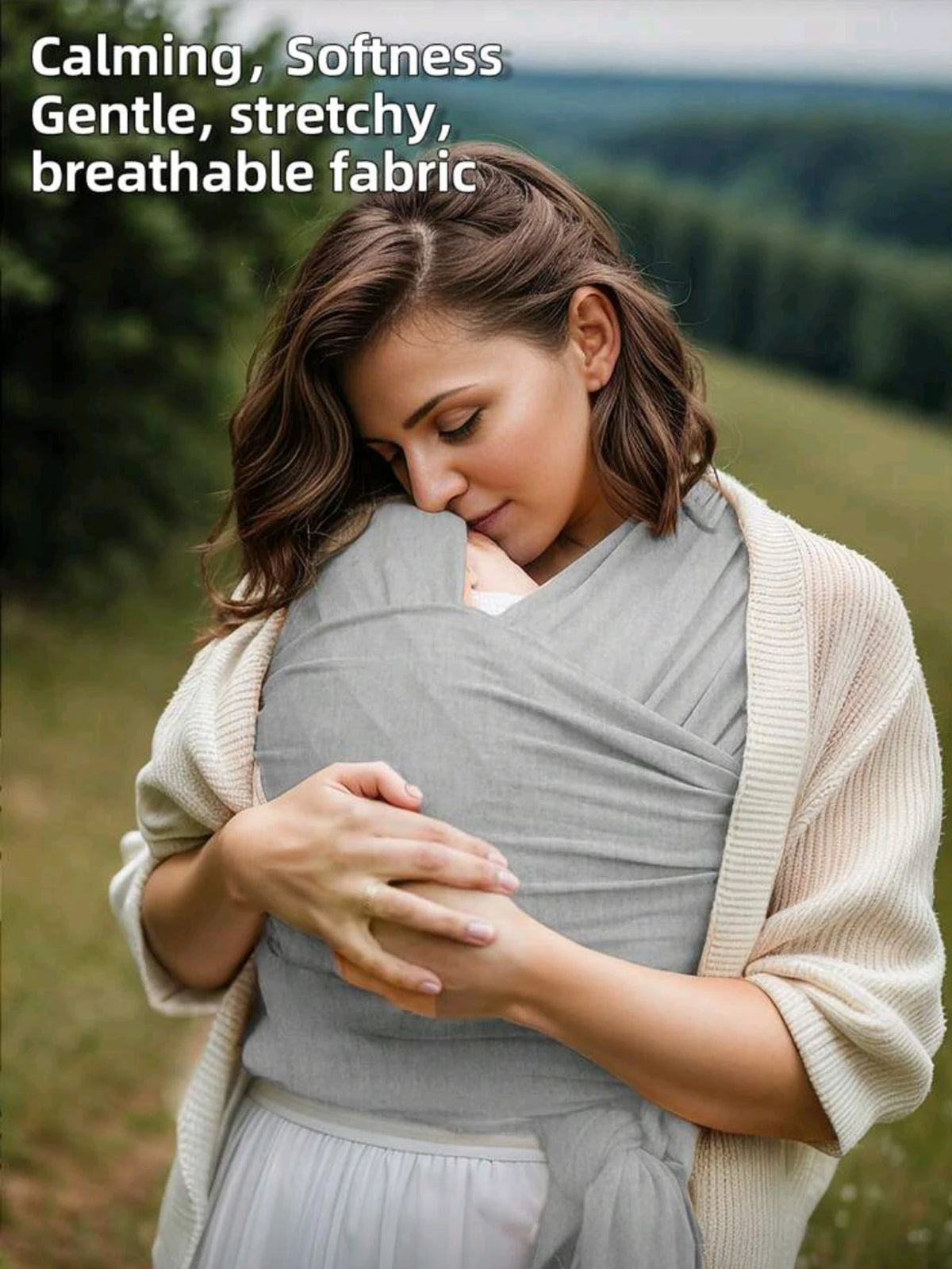 Knitted Fabric Baby Carrier for Front Carrying, Sleeping & On-the-Go Comfort