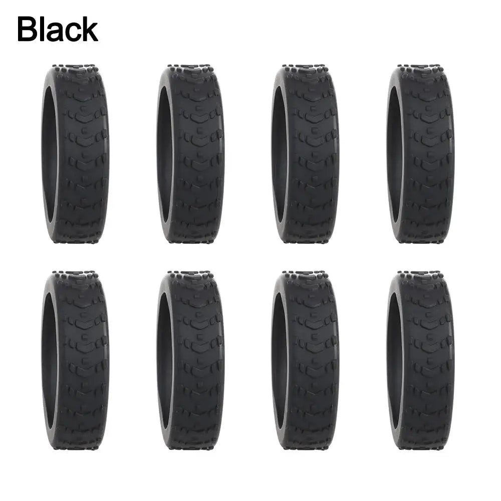 Silent Silicone Luggage Wheel Protectors (8-Pack)