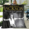 Michael Jackson Retro Print Coral Fleece Decke