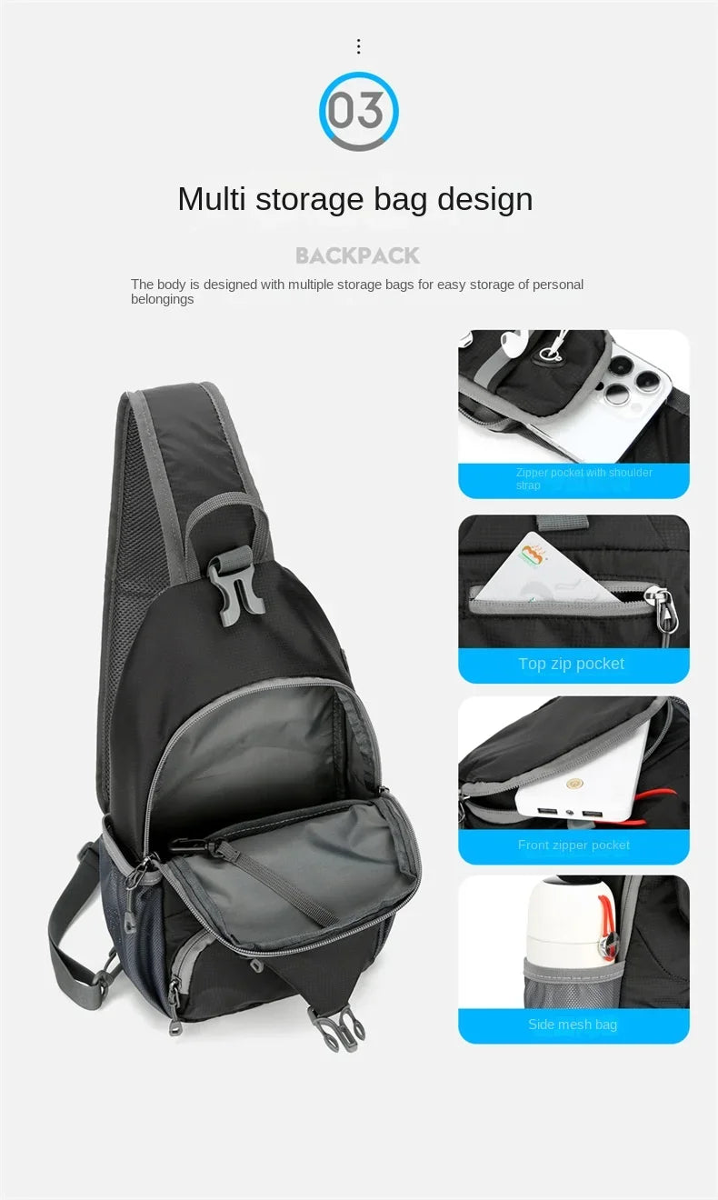Waterproof Nylon Sling Chest Bag