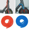 Red and blue cable protector sleeves for Xiaomi M365 electric scooters