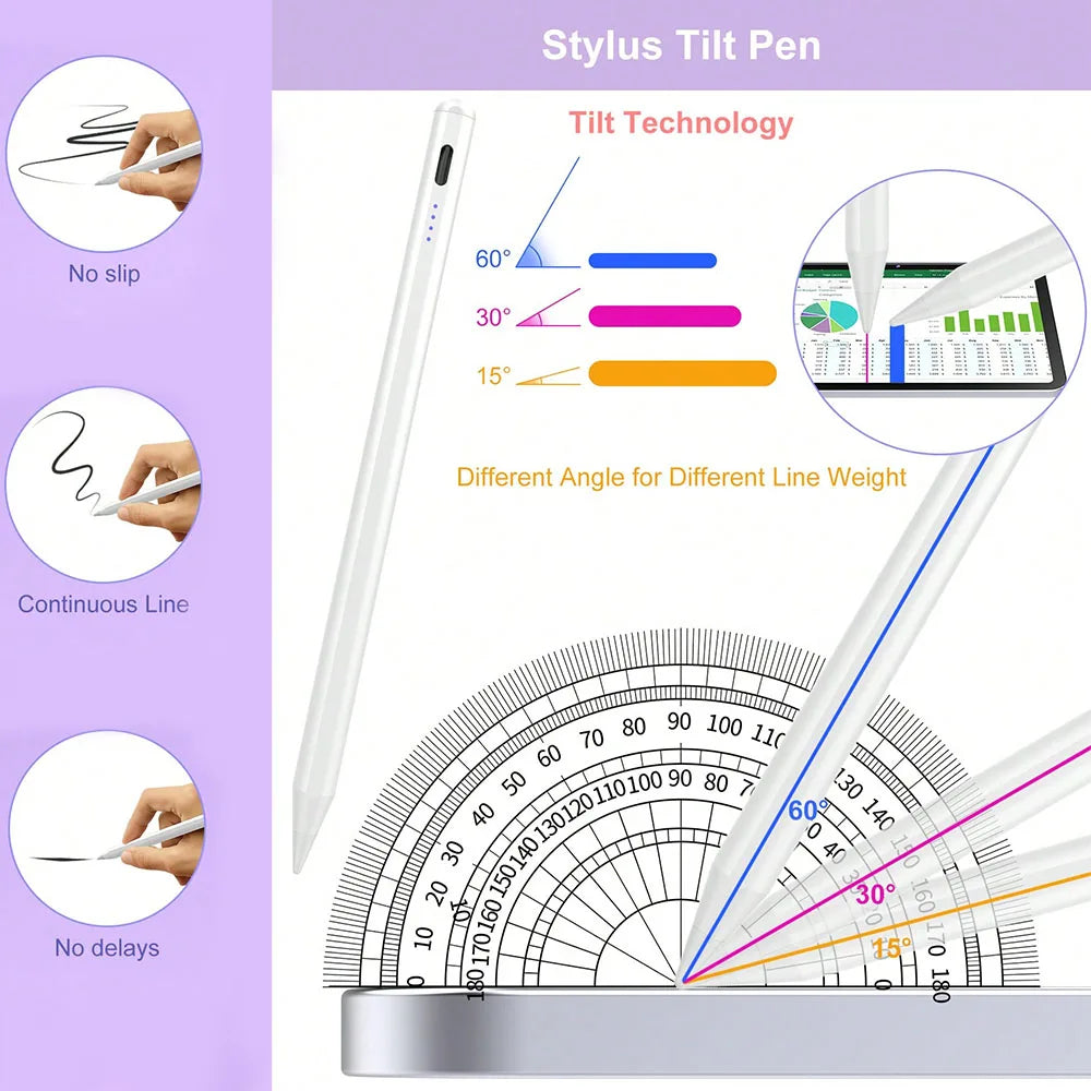 Precision Stylus Pen for iPad with Palm Rejection & Tilt Sensitivity