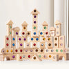 Rainbow Wooden & Acrylic Stacking Blocks Set