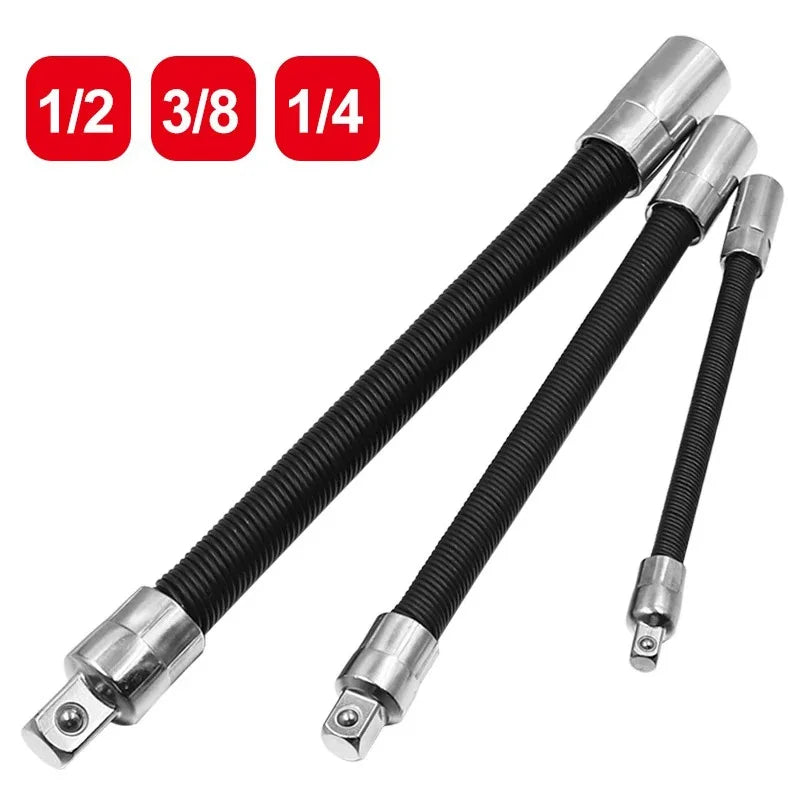 Flexible Socket Extension Bar Set (3-Piece) for Ratchet Wrenches
