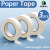 Three rolls of white paper tape from Marie's decorative set shown with a total length of 150 meters.