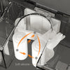 Wall-Mounted Mop and Broom Holder with Adhesive Mount