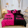 King & Queen Crown Print Duvet Cover Set