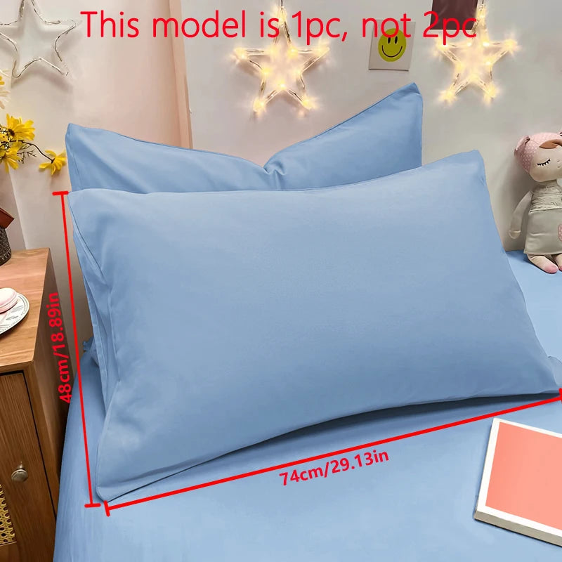 Matte Solid Color Pillowcase with Envelope Closure