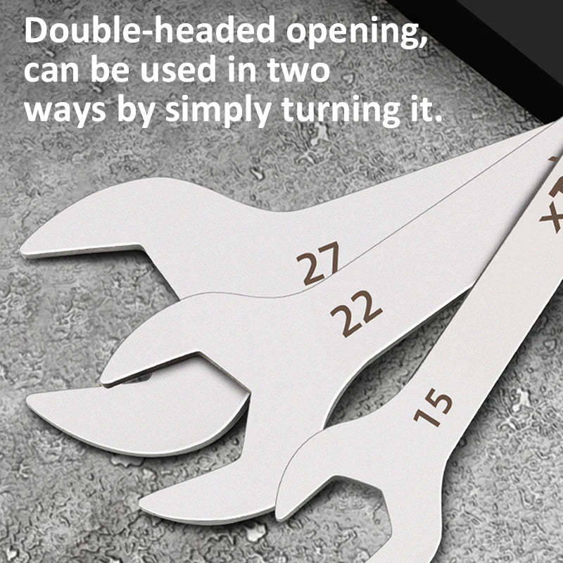 Ultra-Thin Dual-End Open Wrench for Tight Spaces