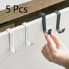 Stainless Steel Over-the-Door Hooks for Kitchen and Bathroom Storage