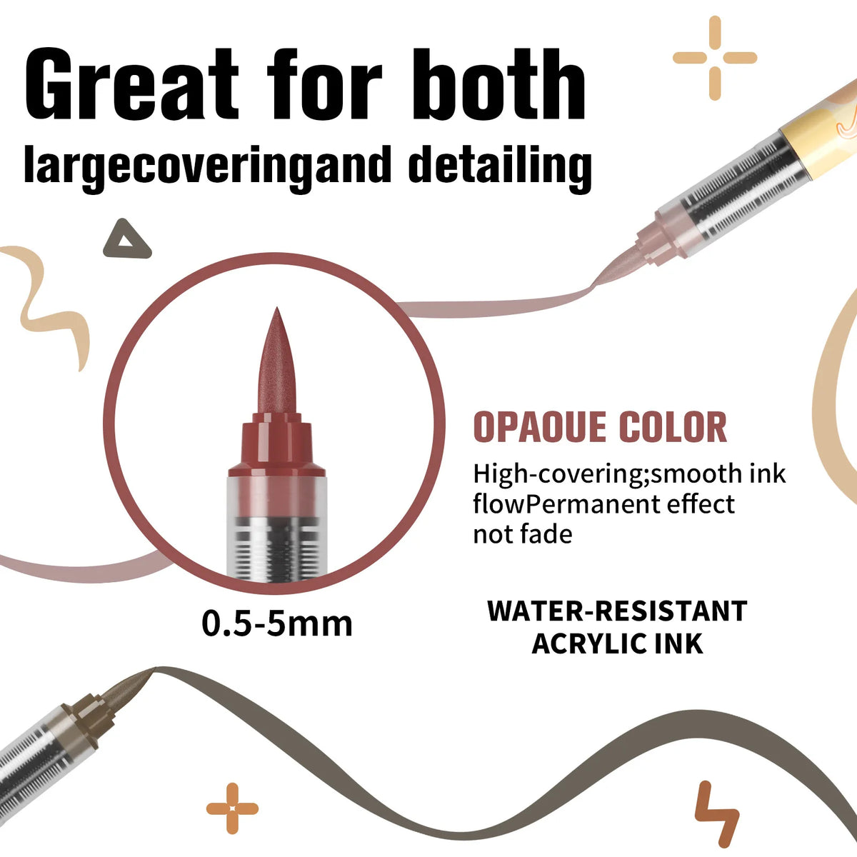 Professional Soft Tip Acrylic Marker Set