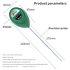 A green soil moisture meter with a precision probe and display, used for measuring plant conditions.