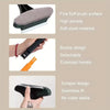 A set of dual-use window screen and glass cleaning brushes showing various features like fine fluff brush surface, buckle des