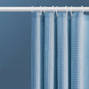 Waffle Textured Waterproof Shower Curtain with Hooks