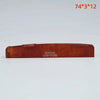 A wooden acoustic guitar bridge saddle labeled Guyzer ATR-7432