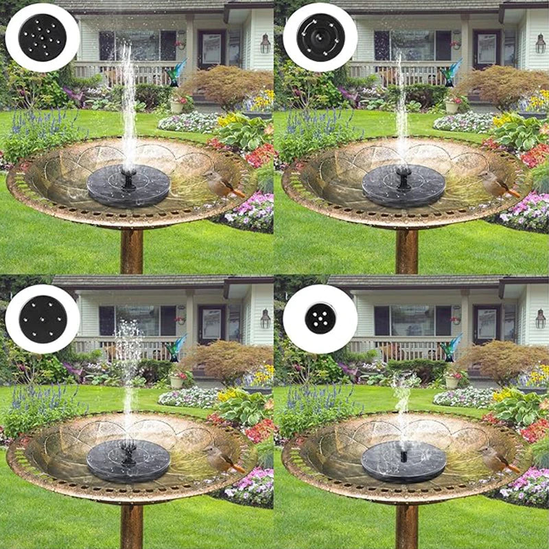 Solar-Powered Floating Fountain Pump for Bird Baths & Ponds